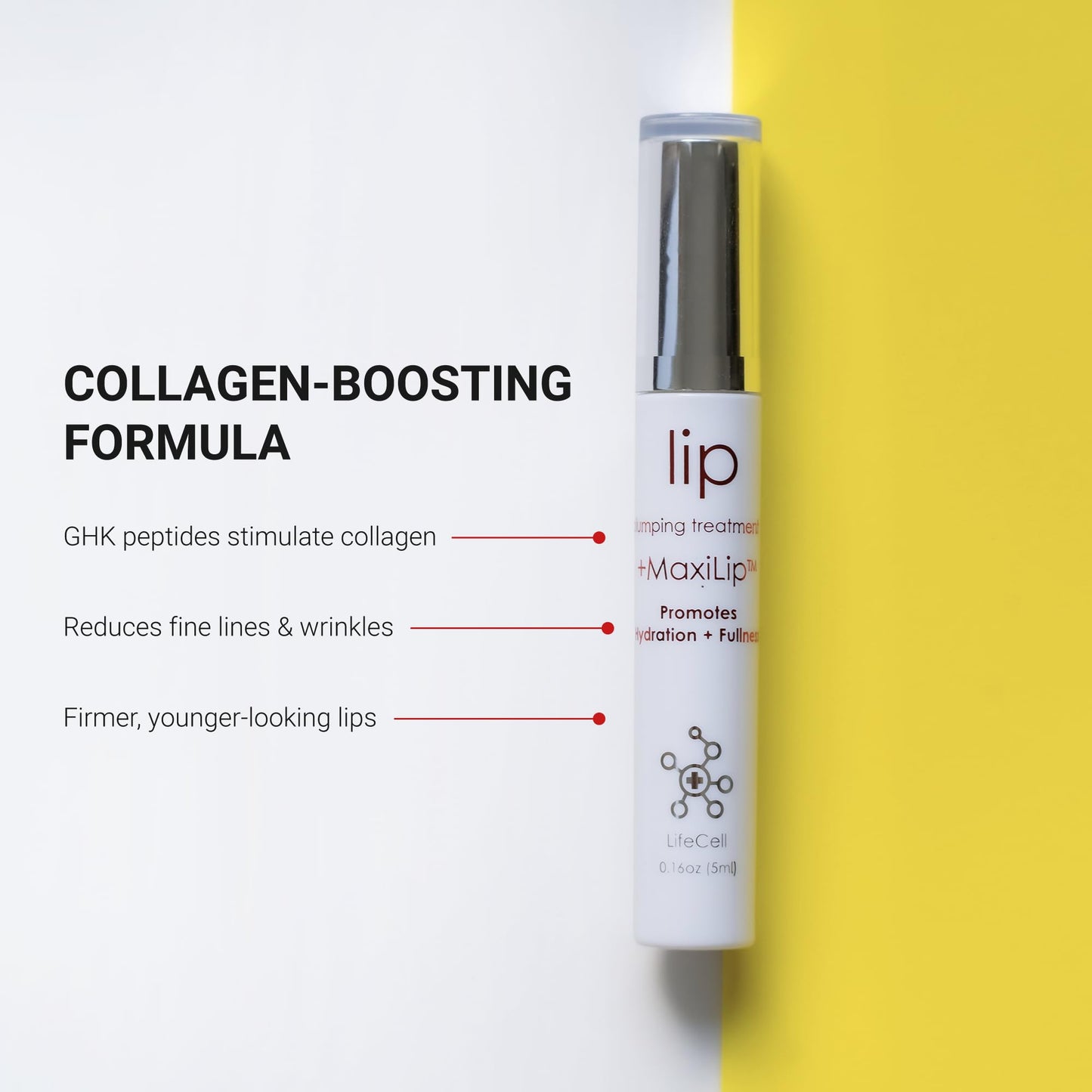 LifeCell Lip Plumping Treatment - Glossy Balm with MaxiLip Peptides for Fuller, Smoother Lips - Hydrating, Non-Irritating, Fragrance-Free Lip Care Beauty and Personal Care LifeCell