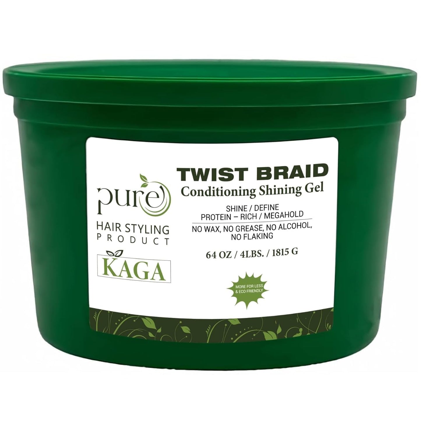 KAGA Pure O Natural Neatbraid Beauty Professional Conditioning Shining Gel 64oz / 4LB (64 Ounce) Beauty & Personal Care KAGA