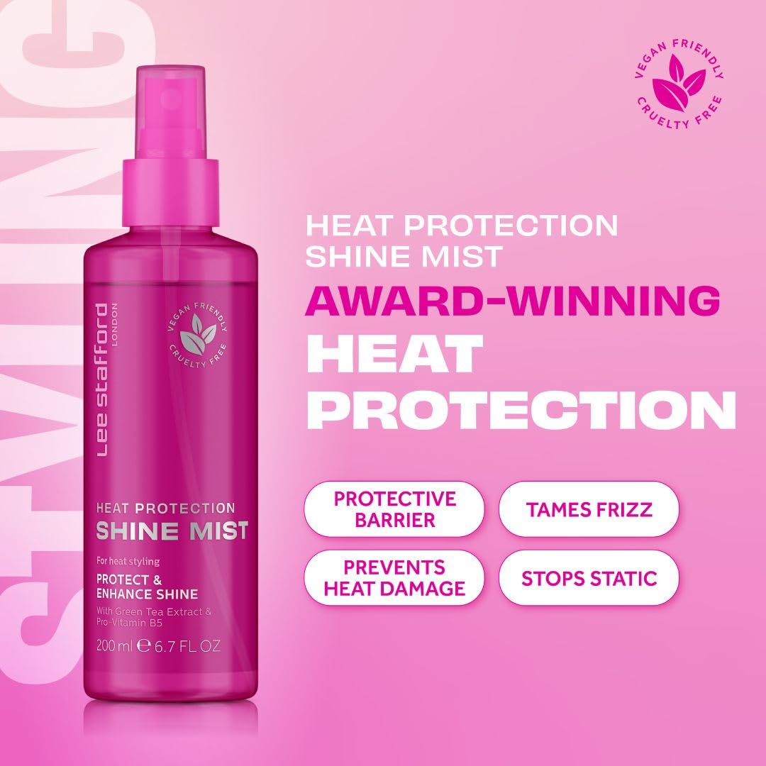 Lee Stafford Heat Protectant Hair Spray | Styling Collection - Best Thermal Defense Shine Mist for Daily Use, Frizz Control with Protection, Flat Iron Beauty & Personal Care Lee Stafford
