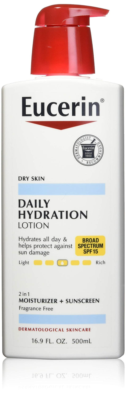 Eucerin Daily Hydration Moisturizer & Sunscreen Lotion SPF 15 16.9 oz Beauty & Personal Care Eucerin