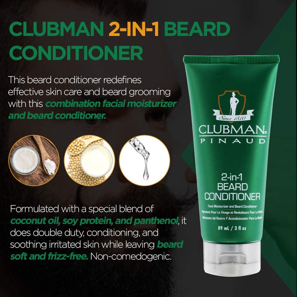 Clubman Beard 2-In-1 Conditioner 3oz Tube (6 Pack) Beauty & Personal Care Clubman