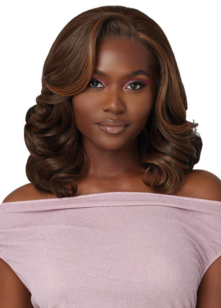 Outre Lace Front Wig - Perfect Hair Line 13X4 - Swoop Series - Swoop 6 (HONEYCOMB BLONDE)