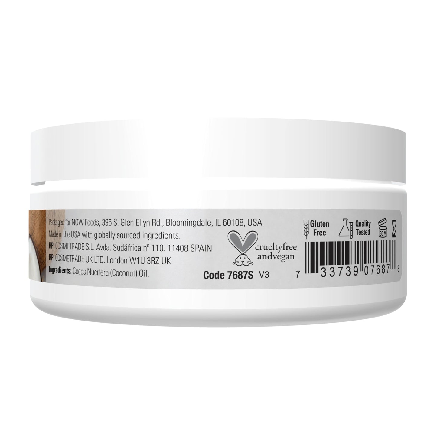 NOW Solutions, Coconut Oil, Naturally Revitalizing For Skin and Hair, Conditioning Moisturizer, Convenient Travel Size, 3-Ounce Beauty & Personal Care NOW Foods