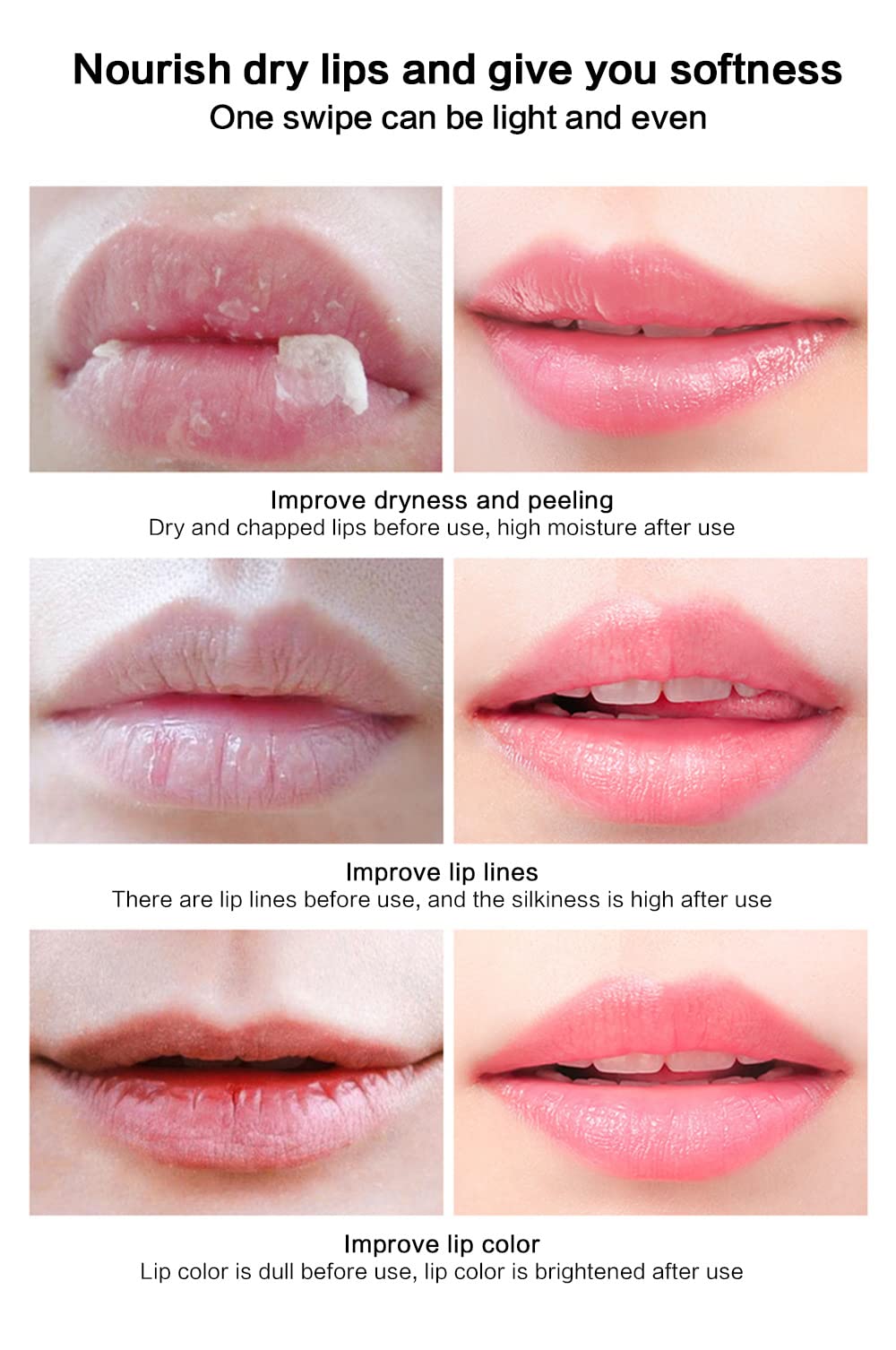 Lip Collagen with Peptide & Stem Cell Complex, Lip Balm for Dry Lips, a Lip Moisturizer for Lip Care and Lip Treatment Beauty and Personal Care Grospe