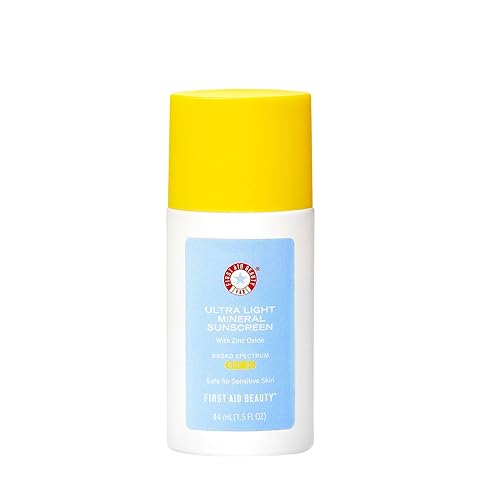 First Aid Beauty - Weightless Liquid Mineral Sunscreen with Zinc Oxide Broad Spectrum SPF 30, Luxuriously Light Ultra Sheer Tint for Everyday Use Beauty & Personal Care First Aid Beauty