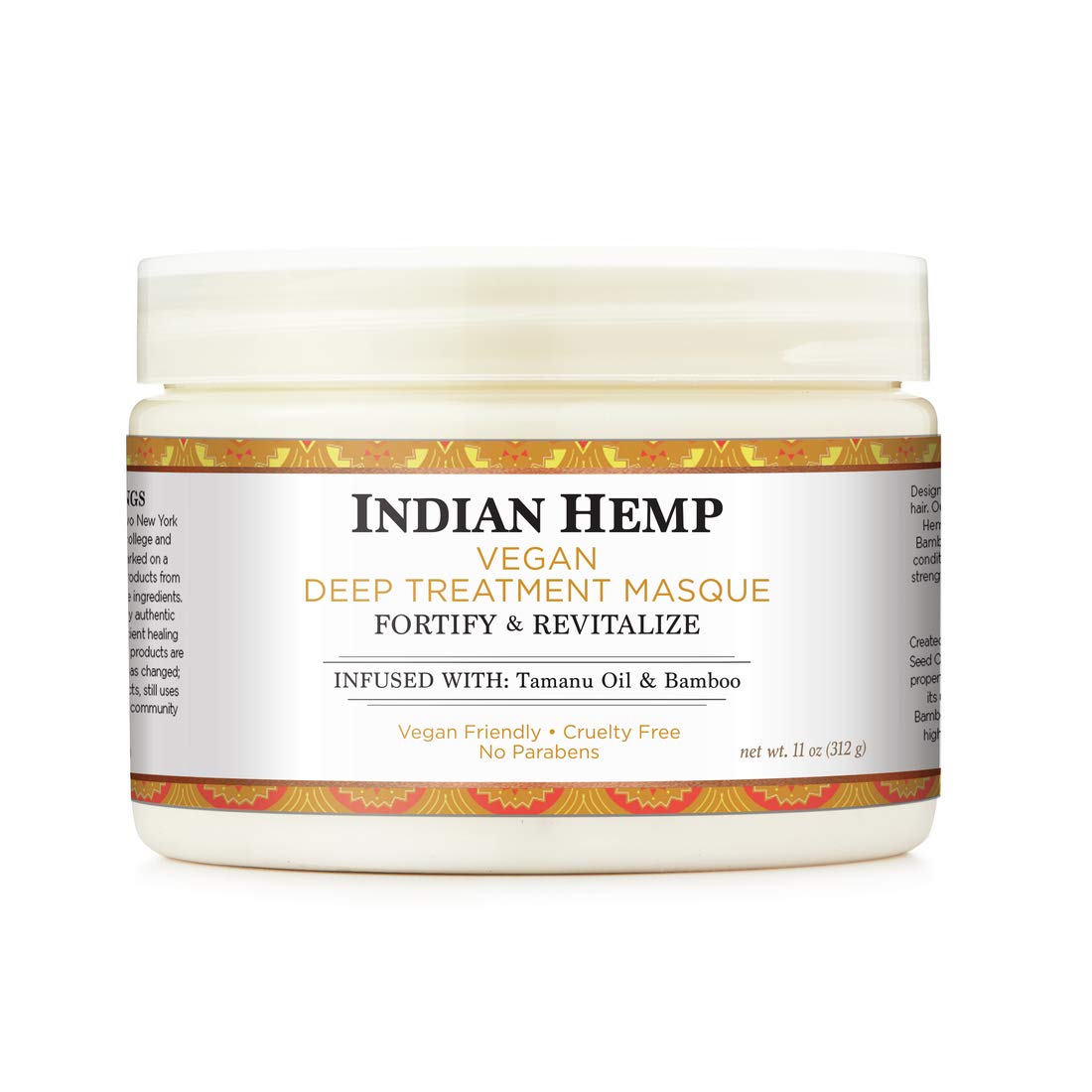 Indian Hemp Vegan Deep Treatment Masque Strengthen Revitalize (12 Ounces)