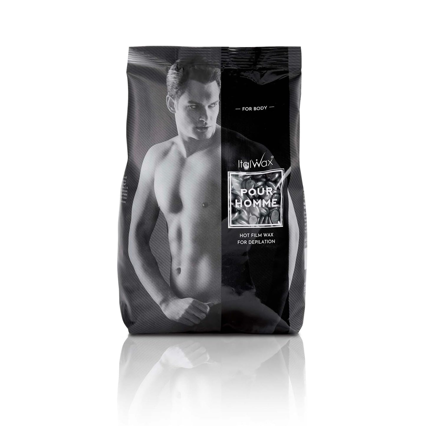 Italwax Pour Homme - 1kg / 2.2lb - Hard wax beads for hair removal - Special for man - Natural formulation - Easily removes coarse hairs - Ideal Beauty and Personal Care Italwax