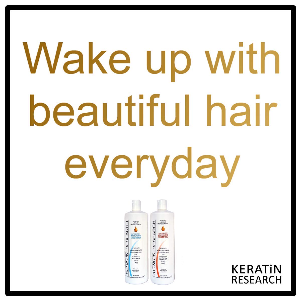 Sulfate Free Shampoo & Conditioner 2x 1000ml Bottles Value Set infused with Moroccan Argan Oil, By Keratin Research post keratin treatment shampoo Beauty & Personal Care KERATIN RESEARCH