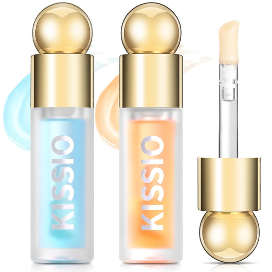 KISSIO Plumping Lip Gloss,Plumping,Moisturize and Elasticity,Lip Plumper and Lip Care for Day and Night Use,with Ginger,Peppermint and Jojoba Beauty and Personal Care KISSIO