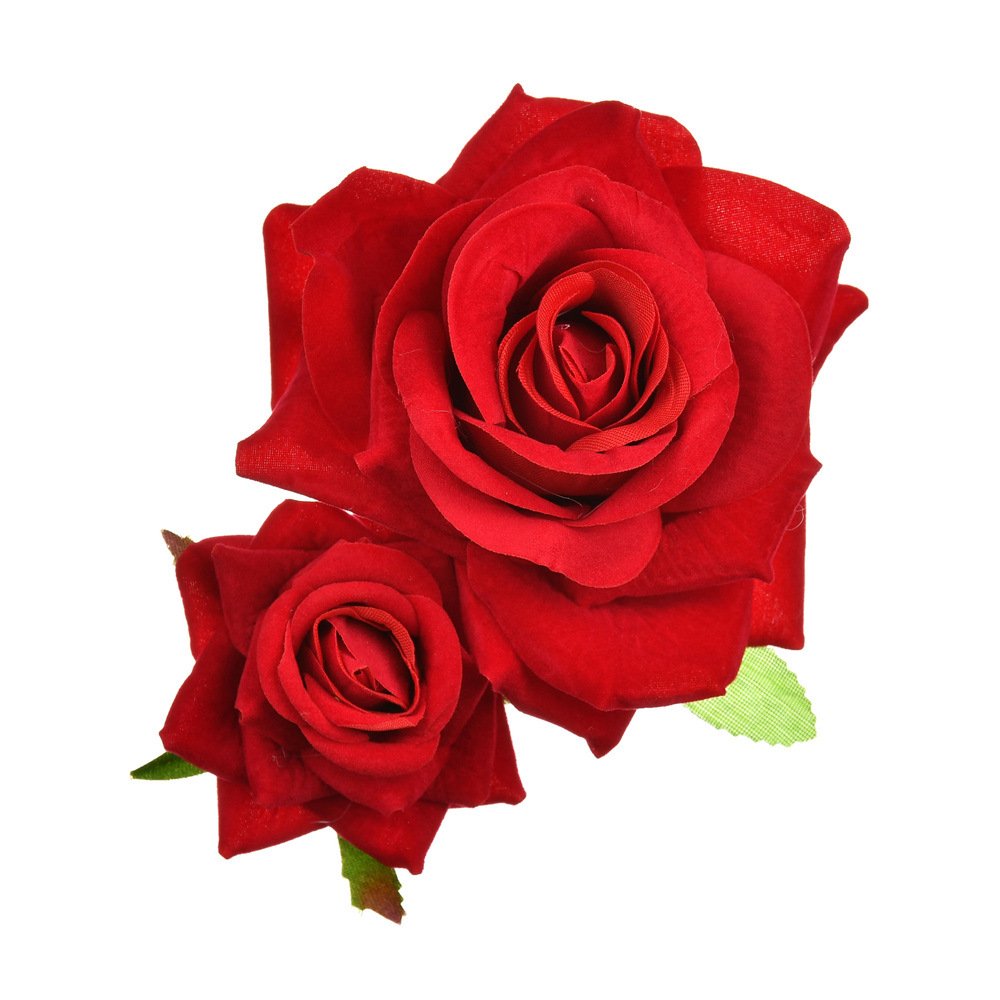 Rose Flower Hair Clip 3D Red Roses Flower Hair Accessories Comb Piece for Girls Women Bride Wedding Hair Clip Flamenco Dancer Hairpins Headwear Beauty & Personal Care ShiQiao Spl