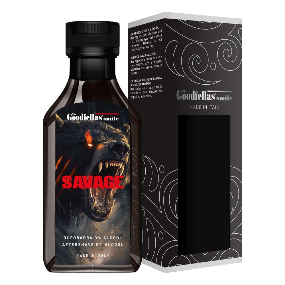 The Goodfellas' smile Alcohol-Free Soothing Aftershave Splash/Tonic, Made in Italy, 100 ml, 3.38 oz (SAVAGE/Bergomot & Lemon) Beauty and Personal Care The Goodfellas' smile