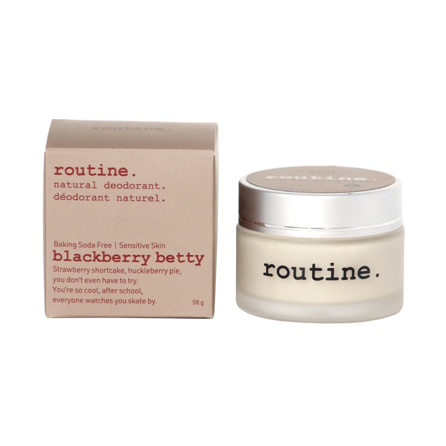 Routine. Natural and Aluminum Free Deodorant (2 Fluid Oz.) for Women and Men - BlackBerry Betty No Baking Soda (Cream Jar Formula) Beauty and Personal Care Routine