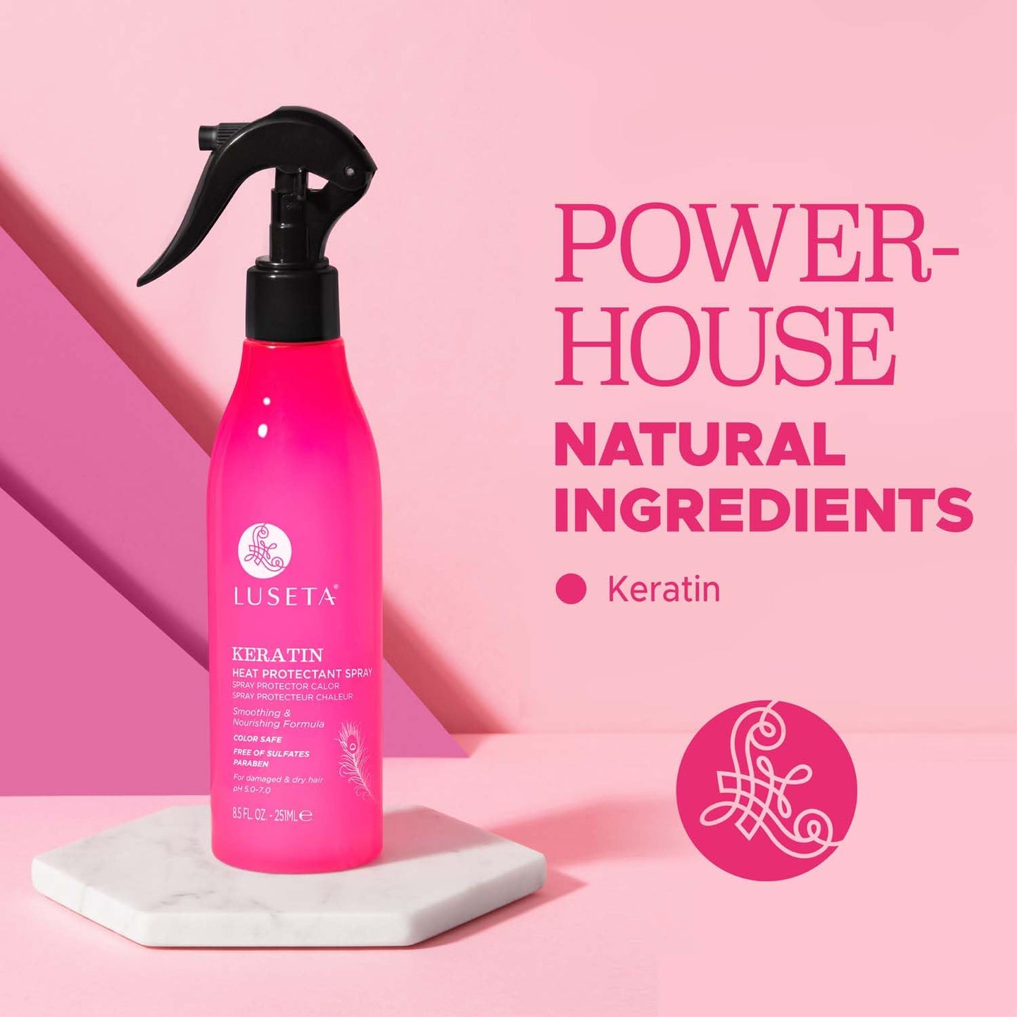 Luseta Keartin Heat Protectant Hair Spray Smoothing & Nourishing Thermal Protection Treatment for Dry and Damaged Hair, Frizz Control?Repair Split Beauty & Personal Care L LUSETA