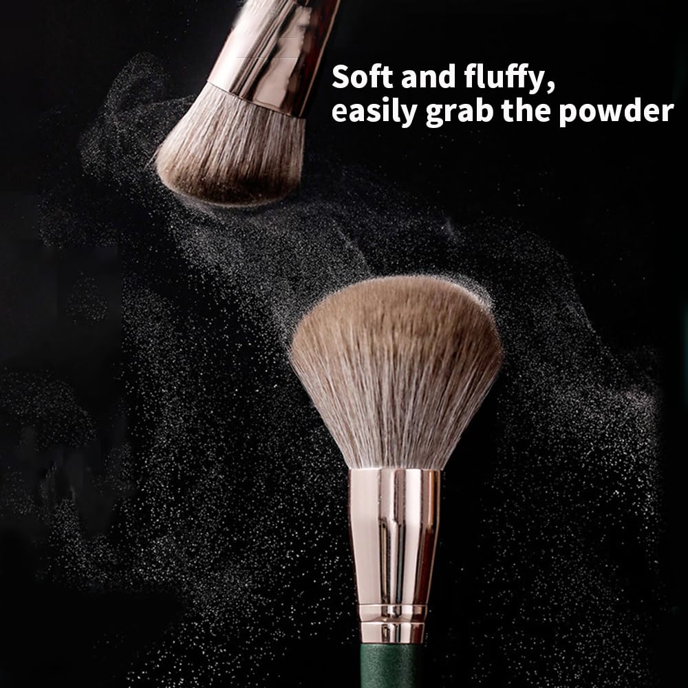 Makeup Brushes 14-Piece Set – Premium Synthetic Cosmetic Brushes for Foundation, Blush, Concealer & Eyeshadow, Travel Bag Included, Green Beauty & Personal Care Aywenny