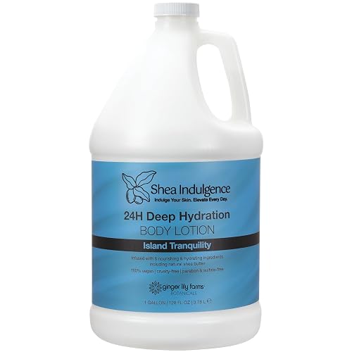 Ginger Lily Farms Botanicals Shea Indulgence 24H Deep Hydration Body Lotion, Island Tranquility, 100% Vegan & Cruelty-Free, Green Tea & Lemongrass Beauty & Personal Care Ginger Lily Farms