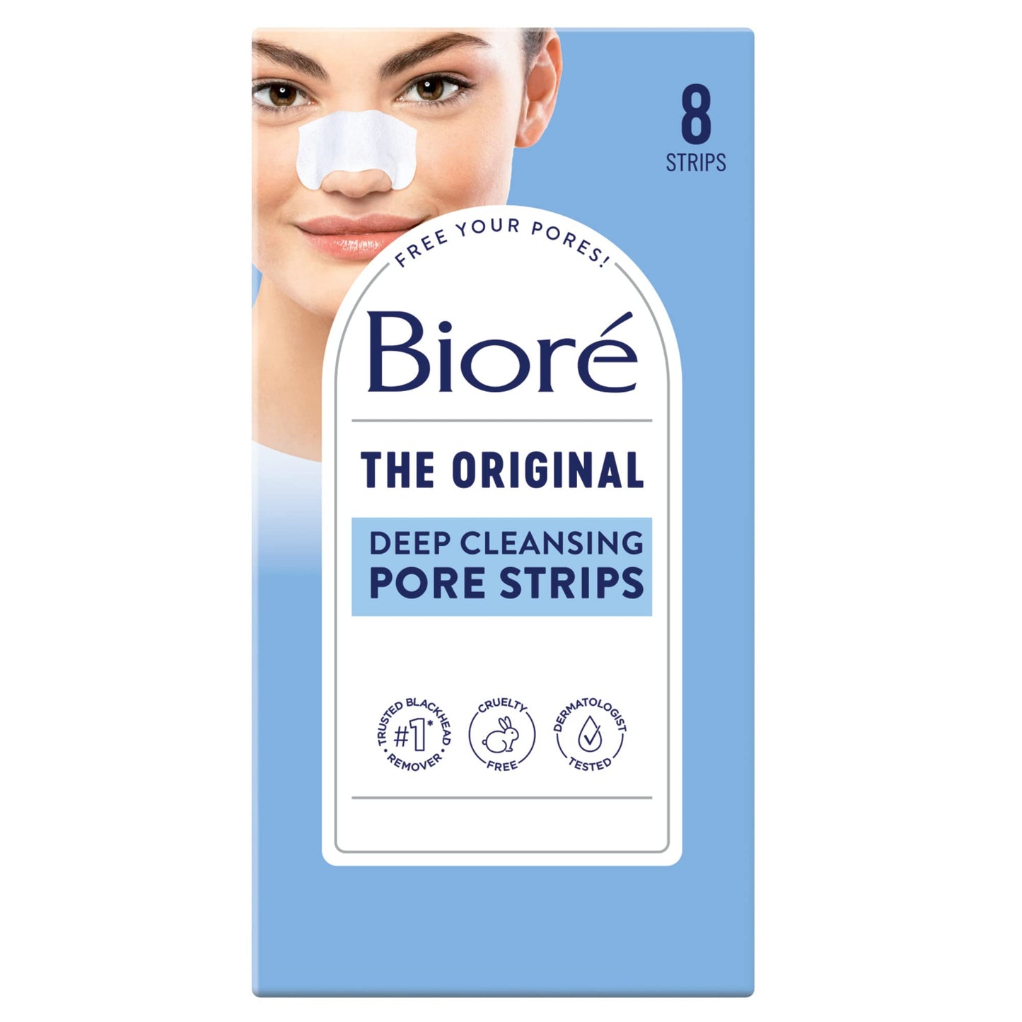 Bioré Original, Deep Cleansing Pore Strips, Nose Strips for Blackhead Removal, with Instant Pore Unclogging, features C-Bond Technology, Oil-Free Beauty & Personal Care Bioré