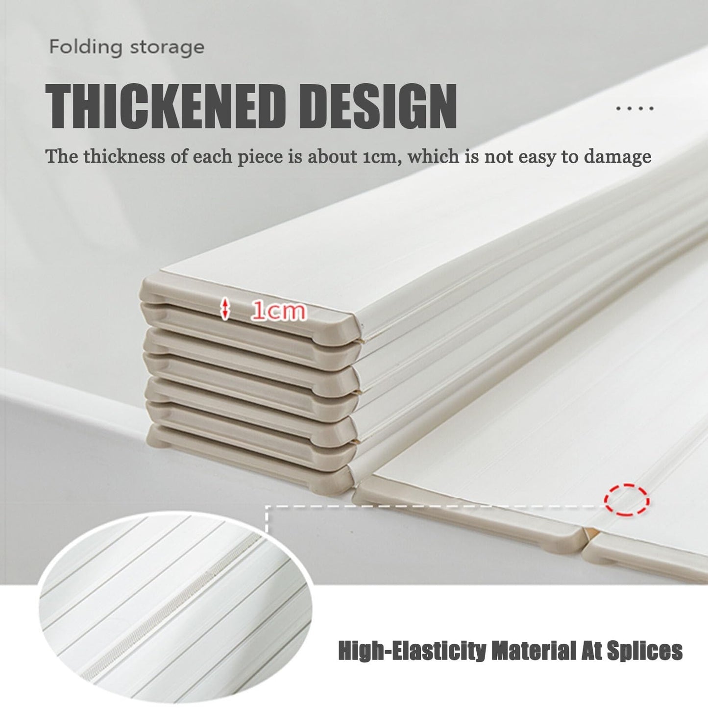 Folding Polypropylene Bathtub Cover Dust-Proof Bathtub Tray Shutter Bath Lid, 1cm Thickness Multifunction Insulation Board for Milk Baths Beauty and Personal Care ZGLINMZ