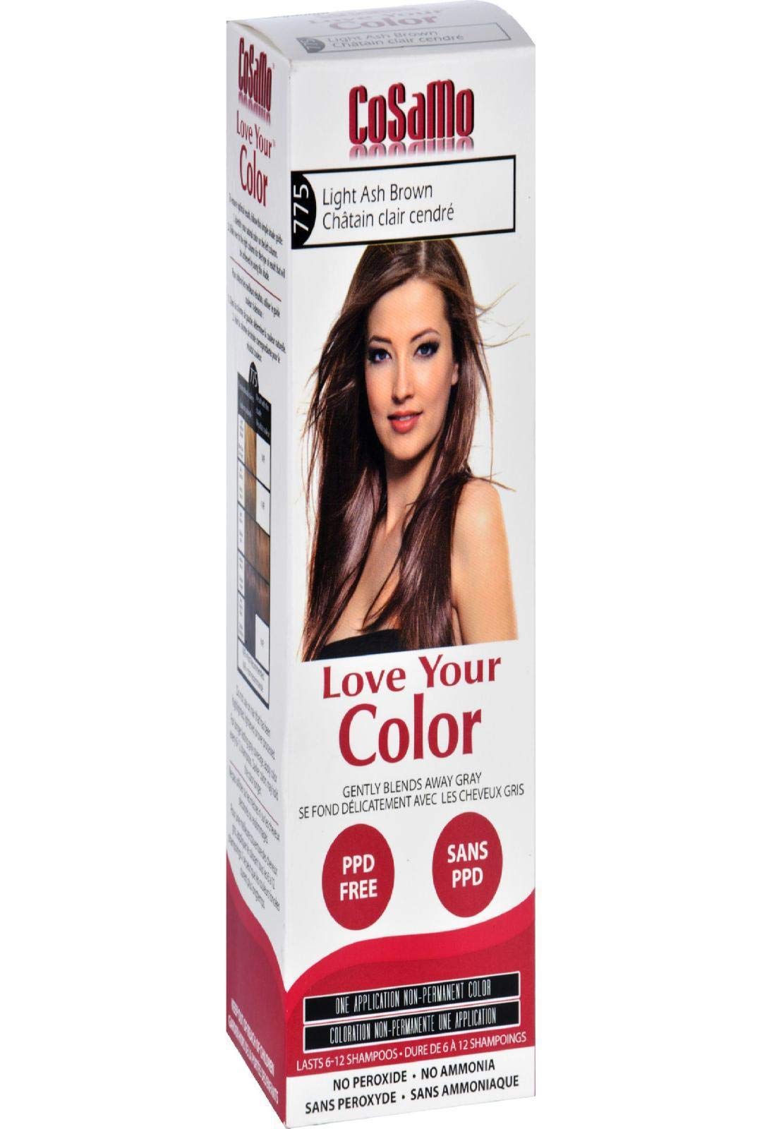 Cosamo Love Your Color Non-permanent Hair Color 775, Light Ash Brown - 3 Oz Beauty & Personal Care DECORUM
