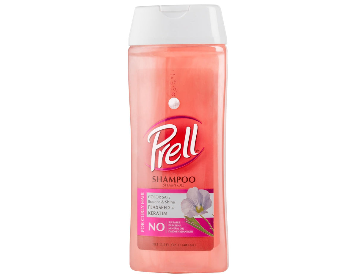 Prell Flaxseed + Keratin Color Safe Shampoo, Bounce & Shine for Curly Hair 13.5 fl.oz
