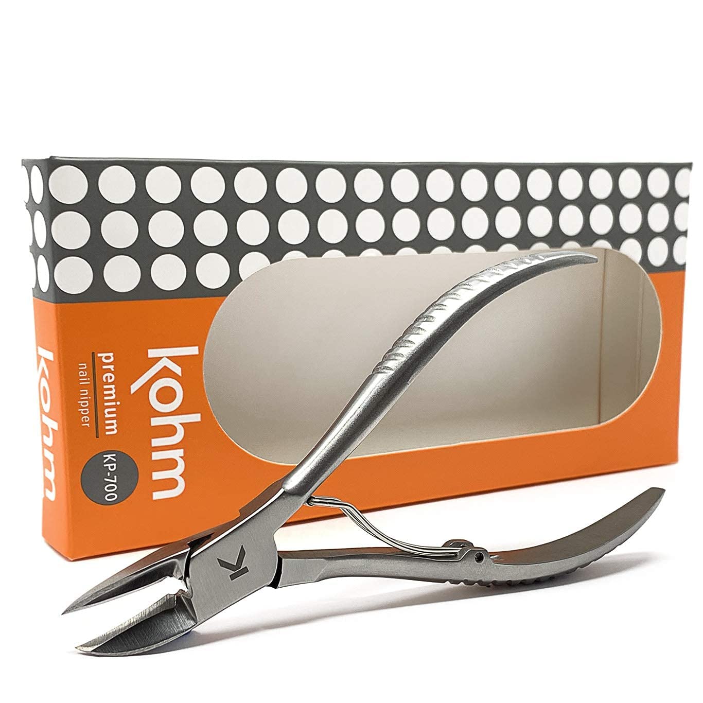 Kohm Ingrown Toenail Clippers | Super Control Cuticle Trimmer & Wide Jaws - Precision Stainless Steel Nail Nippers for Thick & Ingrown Nails | Beauty & Personal Care wholehealthsupply