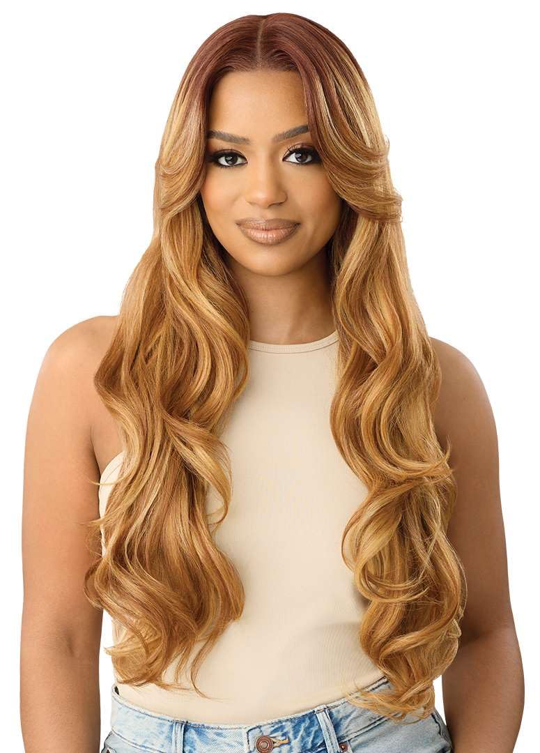 Outre Lace Front Wig - Perfect Hair Line - Swoop Series Y-Part 206 (CR AMBER SWIRL)
