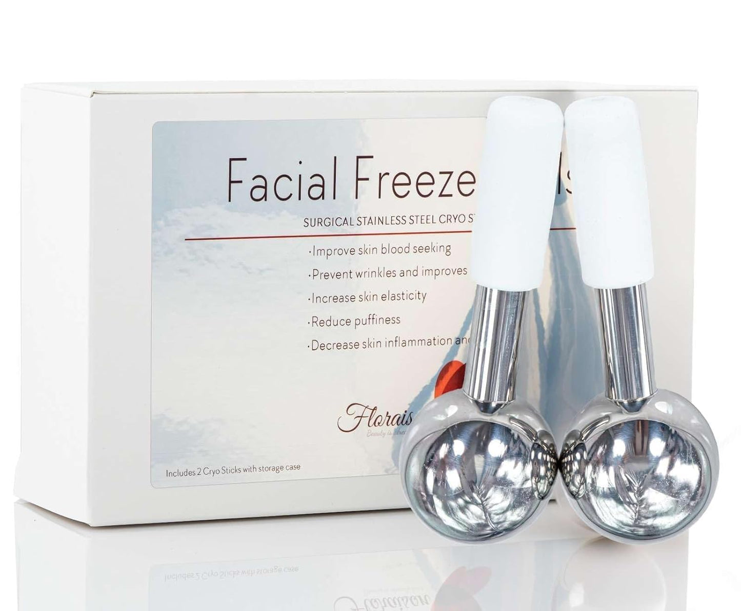 Floraison Unbreakable Stainless Steel Magic Cooling Beauty Facial Sticks for Face, Neck & Body Cryo Sticks & Cold Roller for face Puffiness Beauty & Personal Care FLORAISON BEAUTY IS ALREADY HERE