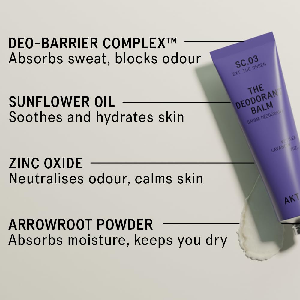 AKT, THE DEODORANT BALM. Award winning, multi-use, natural deodorant. Plastic Free. Gender Free. Aluminium Free. 100% effective - 1 tube lasts up to 3 Beauty and Personal Care AKT