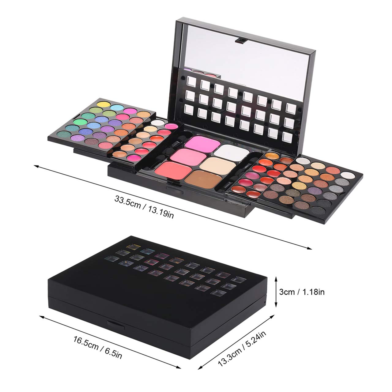 Pure Vie Professional 48 Colors EyeShadow Palette, 18 Lip Gloss, 6 Concealer, 3 Blusher and 3 Shading Powder Beauty & Personal Care Pure Body Naturals
