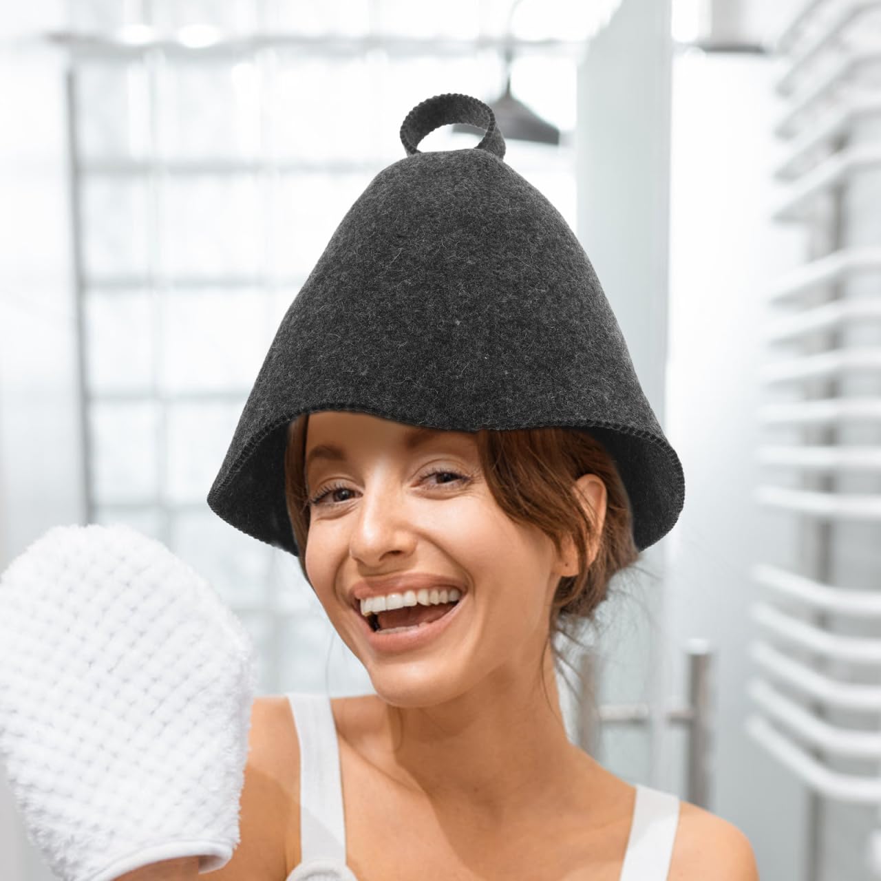 VICASKY Wool Felt Sauna Hat for Men and Women, Insulating Water Sauna Cap Bath Steam Protector for Spas Bath Showers Multi Scenario Use Beauty and Personal Care VICASKY