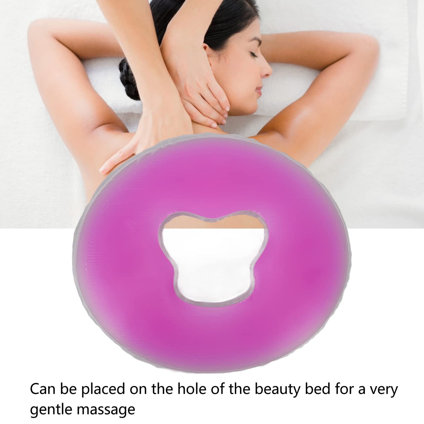 Sonew Silicone Face Massage Pillow, Round Soft Bottom Face Relax Pad for Beauty Salon Spa, Face Down Pillow for Man Woman Office Rest Beauty and Personal Care Sonew