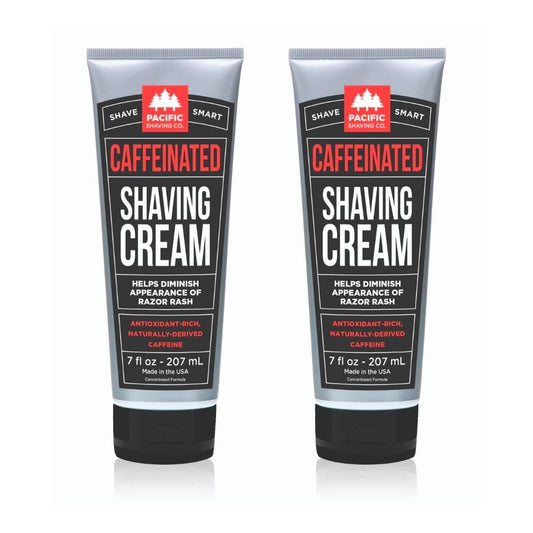 Pacific Shaving Company Caffeinated Shaving Cream - Caffeine, Shea Butter + Spearmint Antioxidant Shaving Cream - Clean Formula for a Hydrating… Beauty & Personal Care Pacific Shaving Company