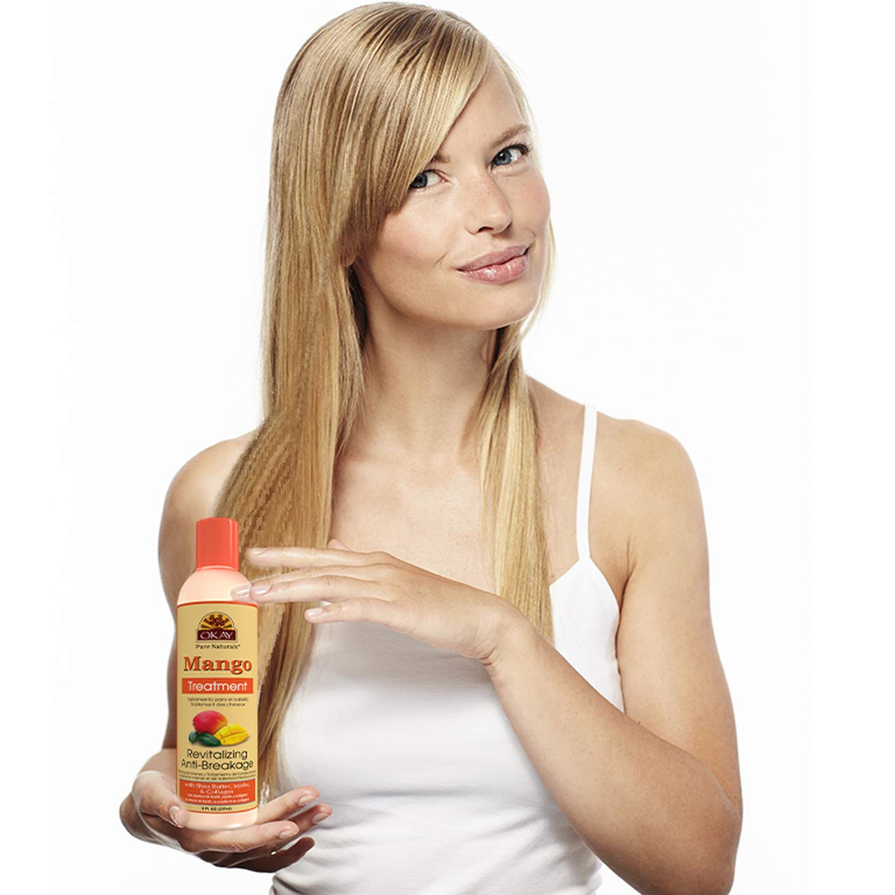 Okay Mango Revitalizing Anti-Breakage Treatment, For All Hair Types, Revitalize, 8 Fl Oz Beauty & Personal Care OKAY
