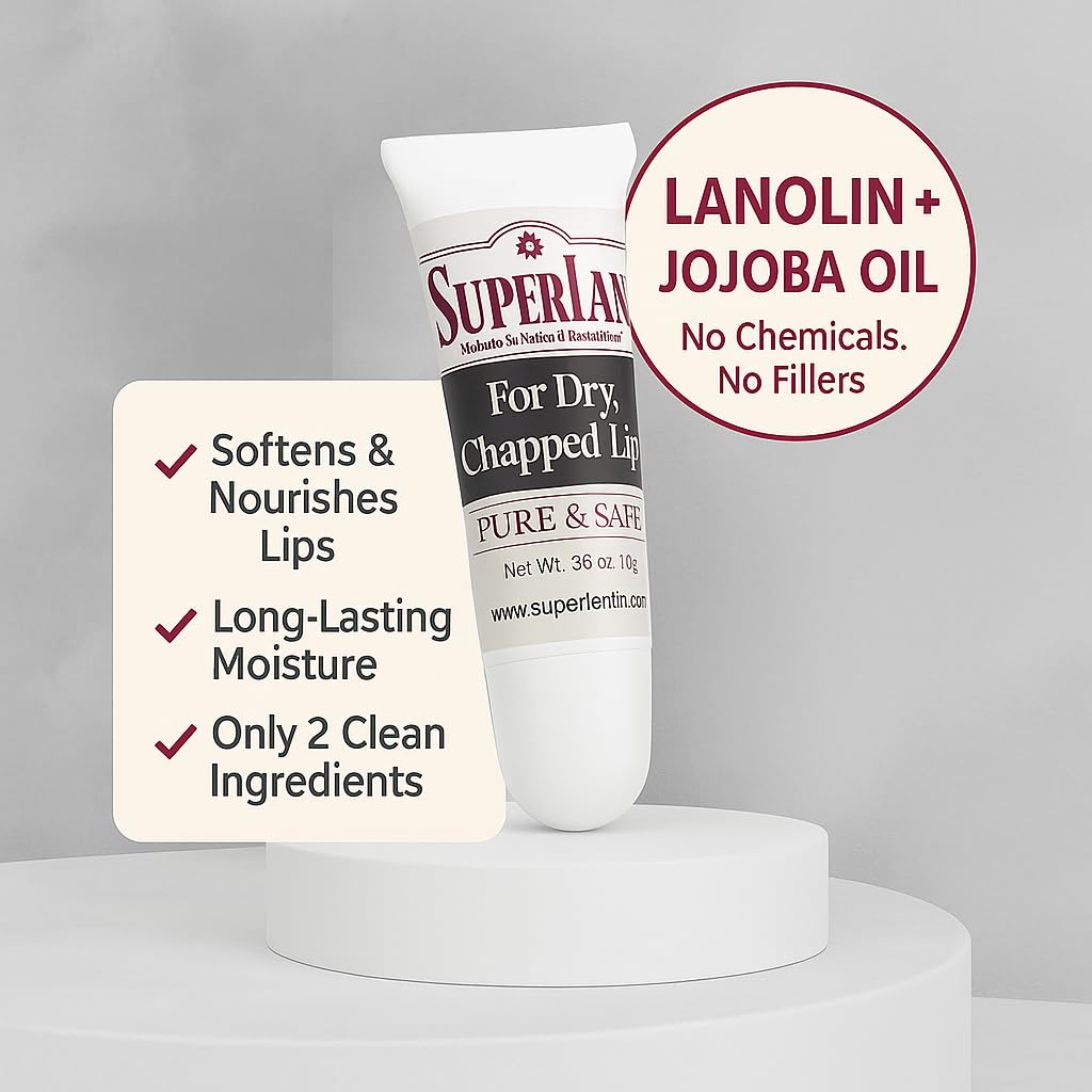 Lanolin Lip Balm 3 pack - Lip Repair for Hot/Dry Weather - Natural Lanolin Nipple Cream - Lip Moisturizer for cracked lips - Hydrating lip care Beauty & Personal Care superlan