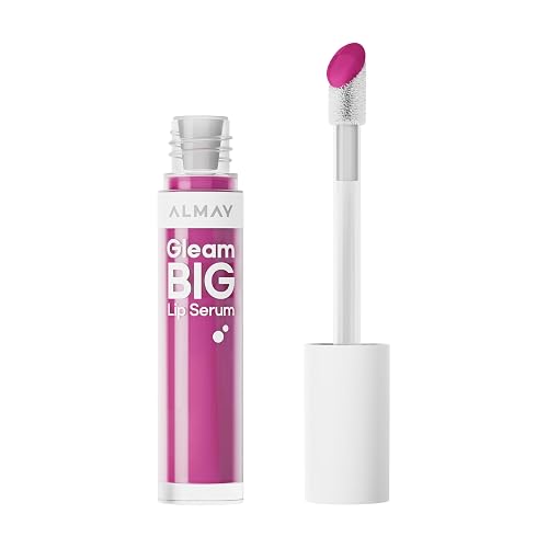 Almay Gleam Big™ Lip Serum, Hydrating and Moisturizing, Hypoallergenic Lip Gloss, Non-Sticky, 400 Berry Excited, 0.13 fl oz Beauty & Personal Care Almay