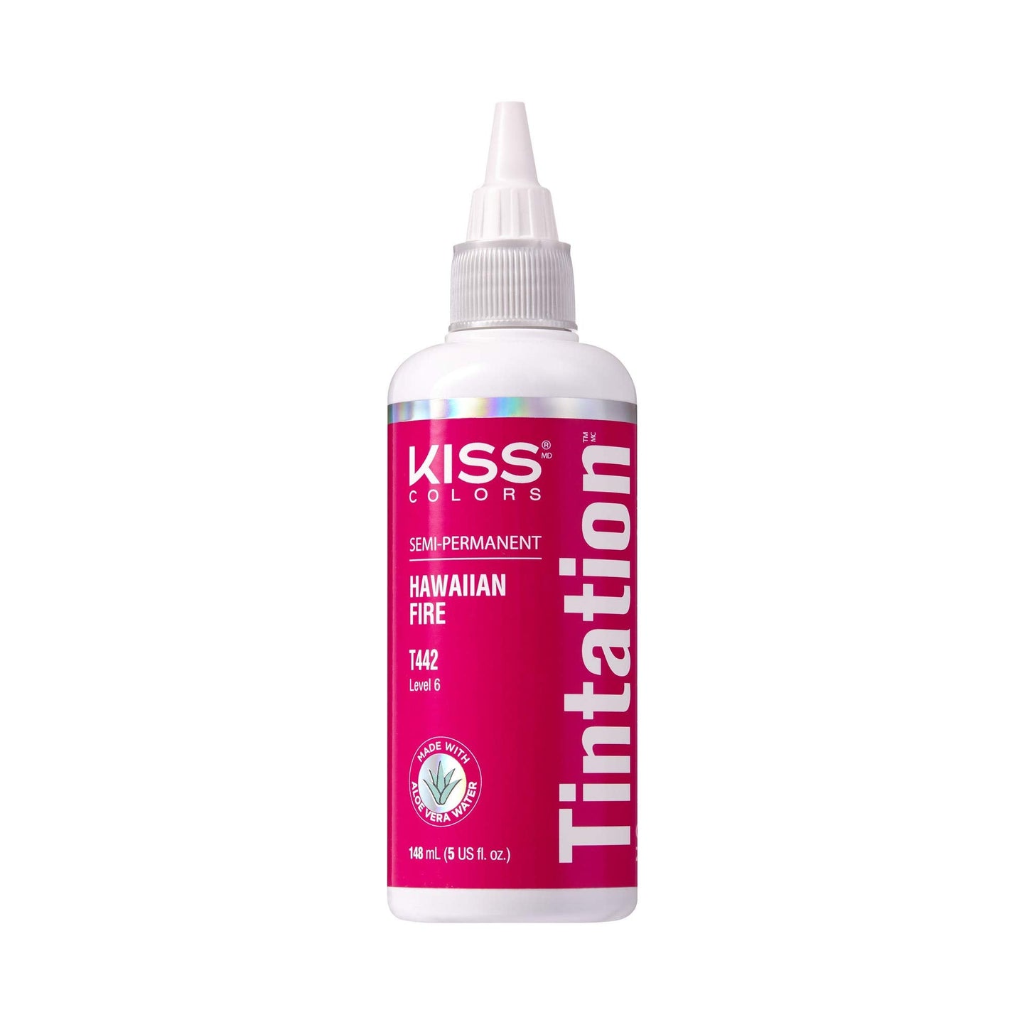 Red by Kiss Tintation Semi-Permanent Hair Color, Aloe Vera Water Based, Argan Oil, Olive Oil, Collagen & Keratin, Long-Lasting Color Dye (Hawaiian Beauty & Personal Care Red By Kiss