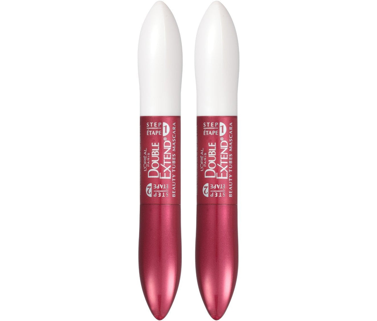 L'Oreal Paris Makeup Double Extend Tubing Mascara, Lengthening 2 Step Mascara, Smudgeproof, Blackest Black, Pack of 2 Beauty & Personal Care L'Oreal Paris