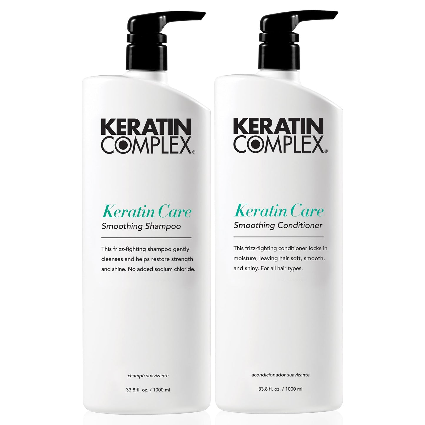 Keratin Complex - Keratin Care Smoothing Shampoo & Conditioner Duo - 33.8 fl oz Each Beauty & Personal Care Keratin Complex