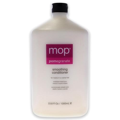 MOP Pomegranate Smoothing Conditioner For Medium to Coarse Hair - Moisturizing, Hydrating, Detangling - Strengthens Hair, Adds Shine, Anti-Frizz Beauty & Personal Care MOP