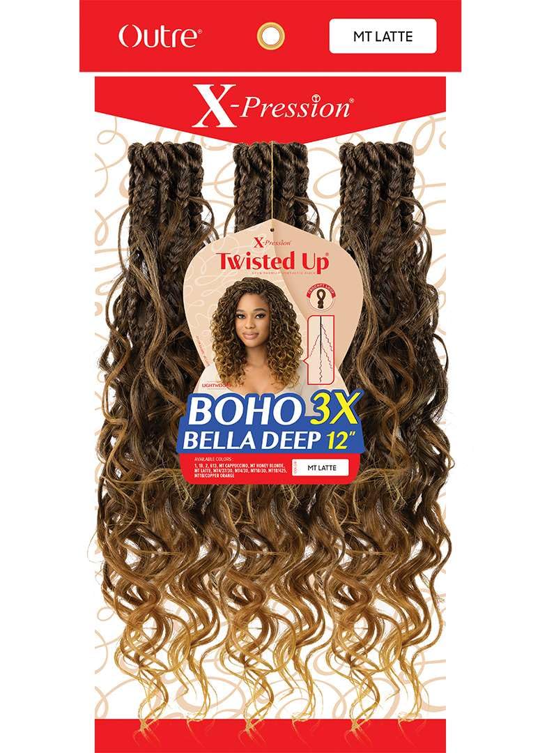 Outre X-Pression Twisted Up - Boho Bella Deep 12" 3X (DARK BROWN 2)