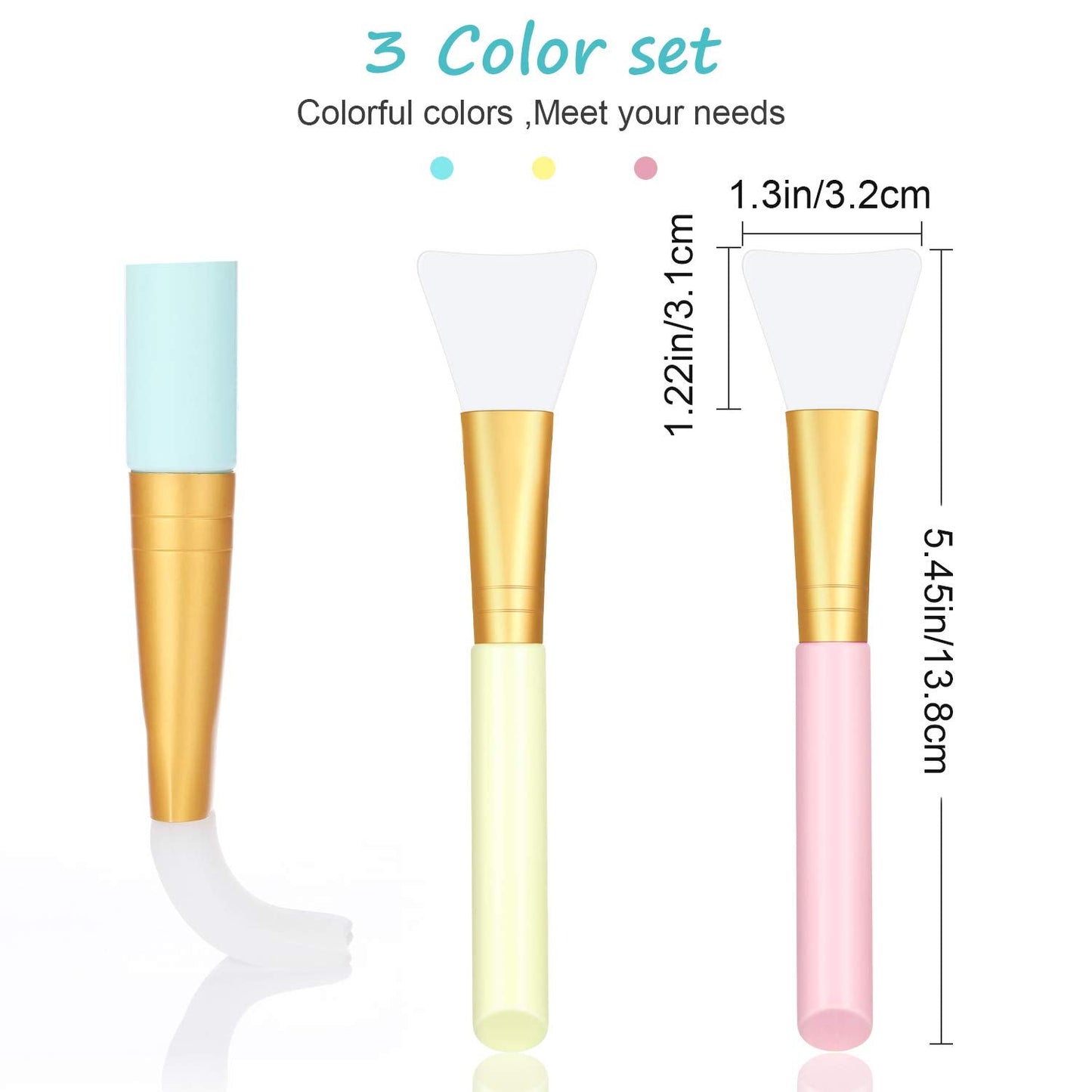 Boao 12pcs Silicone Face Mask Brushes – Soft Applicator Tools for Mud Masks, Sleeping Masks, Body Lotion & Body Butter Beauty & Personal Care Boao