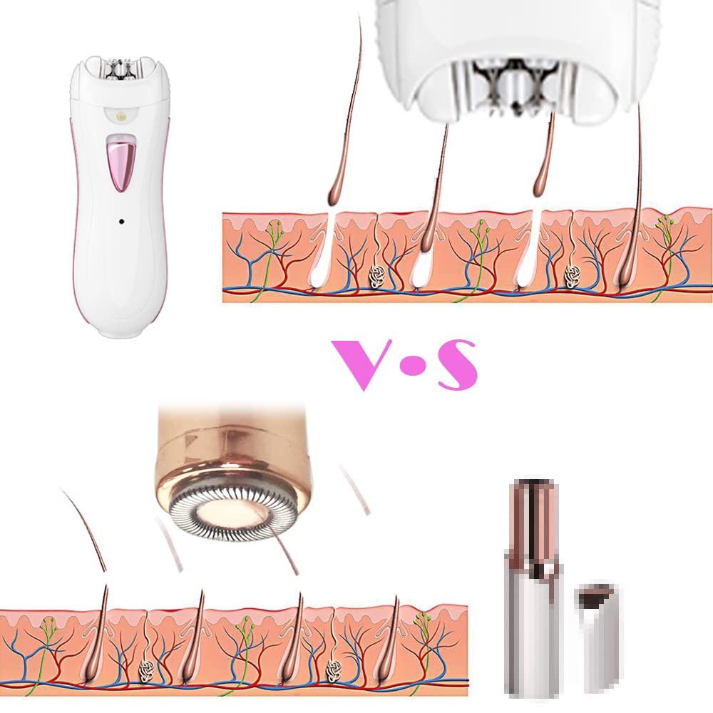 Epilator for Women Facial Hair Removal Face Arm Leg Body Cordless Rechargeable Tweezers Smooth Glide Epilator for Women Beauty and Personal Care Angelland