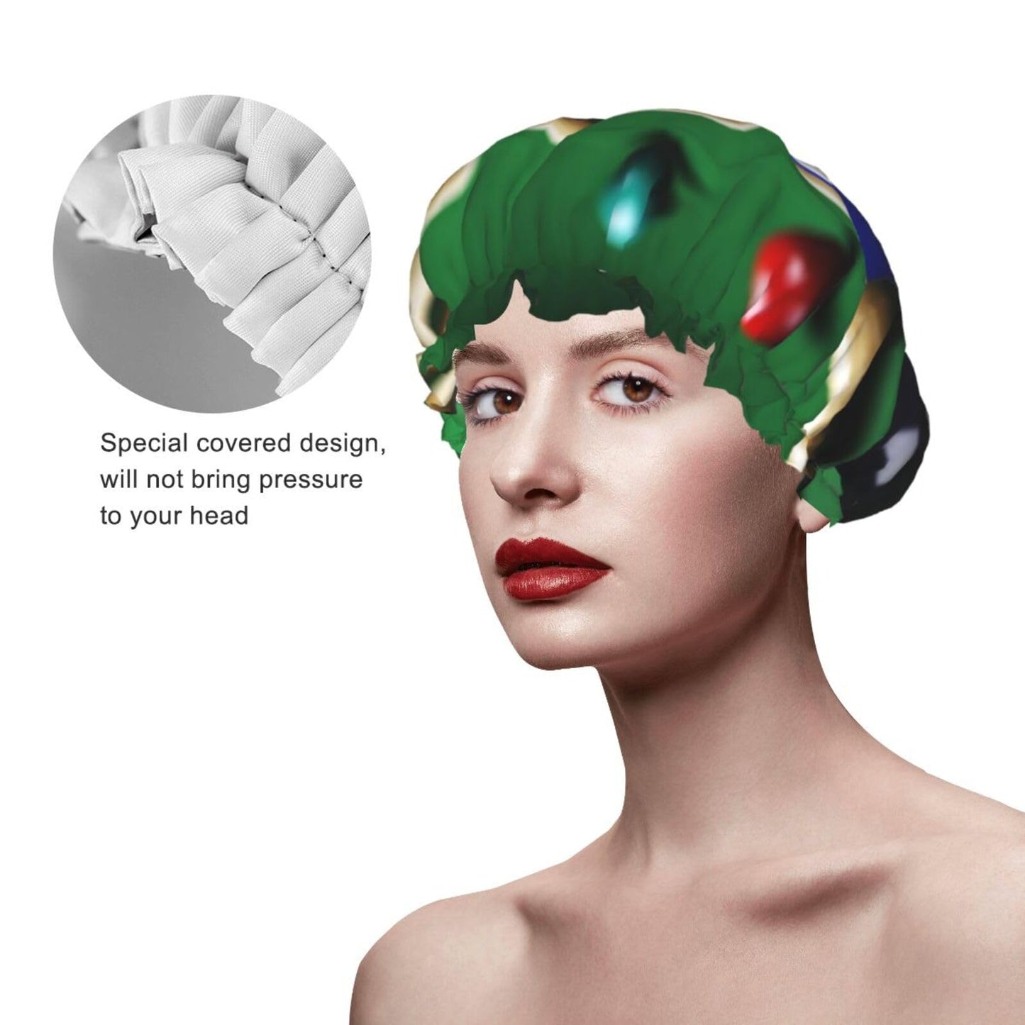 Billiards Shower Cap for Women Men Large Reusable Shower Bonnet Double-Layer Waterproof Bath Caps Elastic Band Hair Hat for All Hairstyles Beauty and Personal Care BWLHJKE