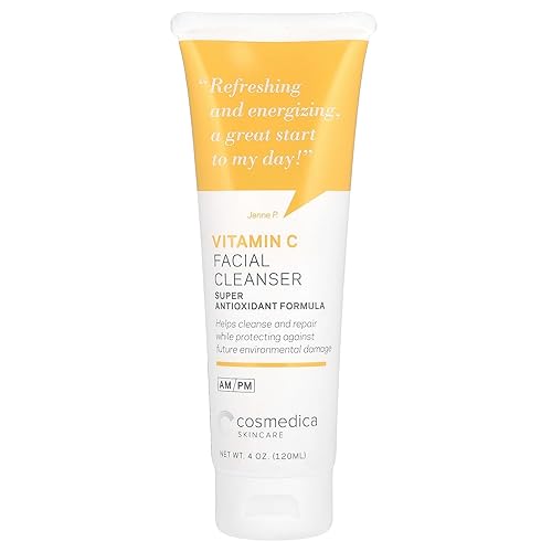Cosmedica Skincare Vitamin C Facial Cleanser - 4 oz, Vitamin C for Anti-Aging - Gentle Face Cleanser Refreshes and Restores Skin’s Natural Vibrance Beauty & Personal Care Cosmedica Skincare