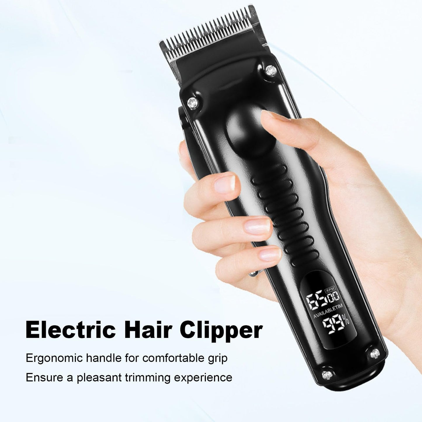 ZJchao Electric Hair Trimmer, Professional Stainless Steel Hair Clippers Cordless, 120min Runtime, Ultra Quiet 45dB - Dense-Tooth Cutters for Fades Beauty and Personal Care ZJchao
