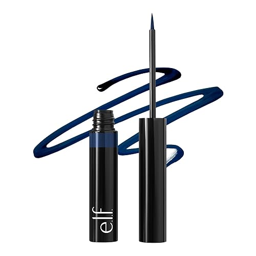e.l.f. H2O Proof Inkwell Eyeliner Pen, High-pigment, Waterproof Liquid Eyeliner, Delivers A Matte Finish, Vegan , Navy Baby Beauty & Personal Care e.l.f.