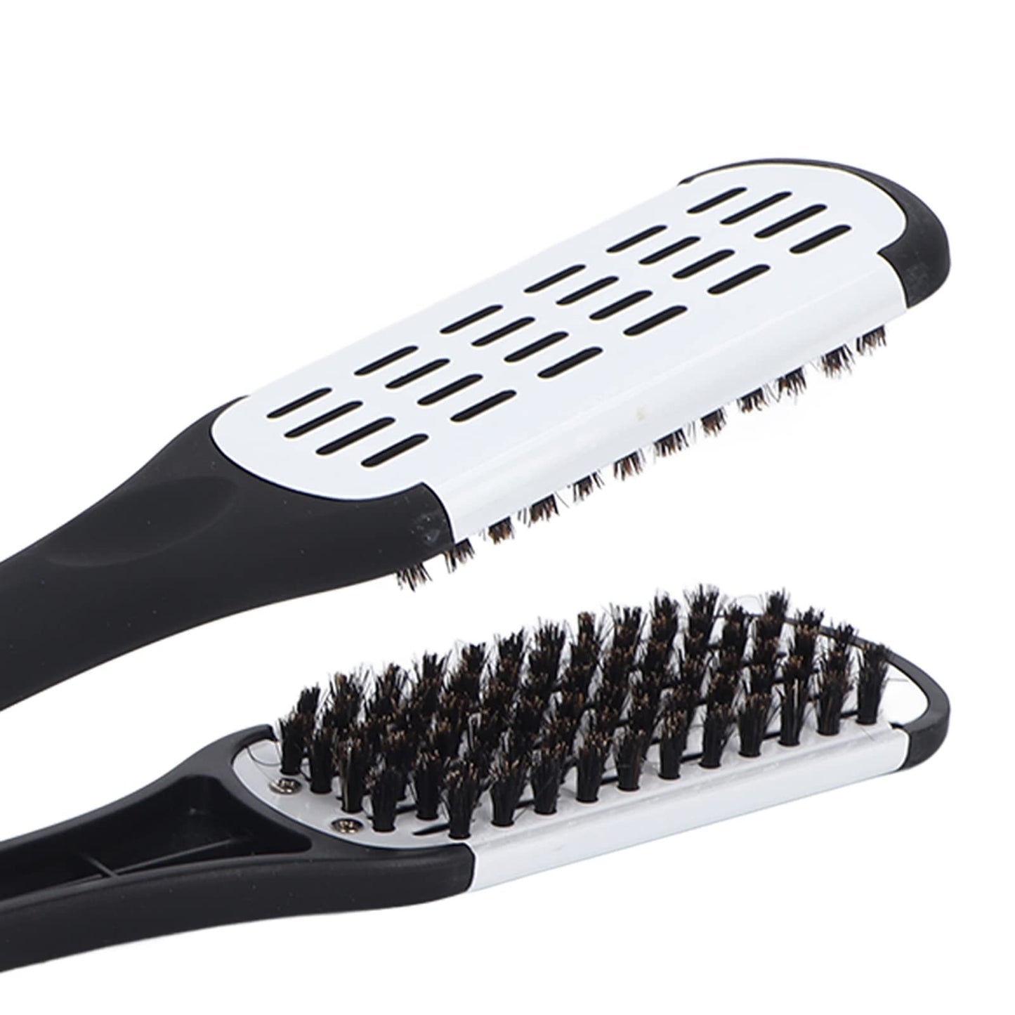 ZJchao Straightening Comb, Double Sided Beard Straightening Clamp Brush Beard Styling Tool Professional Brush for Smooth Grooming (Black White) Beauty and Personal Care ZJchao