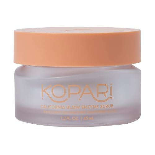 Kopari California Glow Enzyme Exfoliating Face Scrub, Clarifying & Brightening Skin Exfoliation Facial Scrub, Supports Anti-Aging, 100% Organic Beauty & Personal Care Kopari