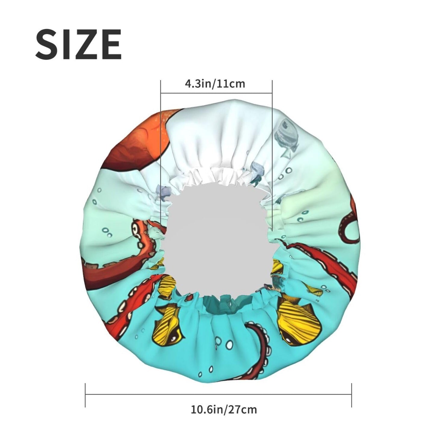 Giant Octopus Shower Cap for Women Men Large Reusable Shower Bonnet Double-Layer Waterproof Bath Caps Elastic Band Hair Hat for All Hairstyles Beauty and Personal Care BWLHJKE