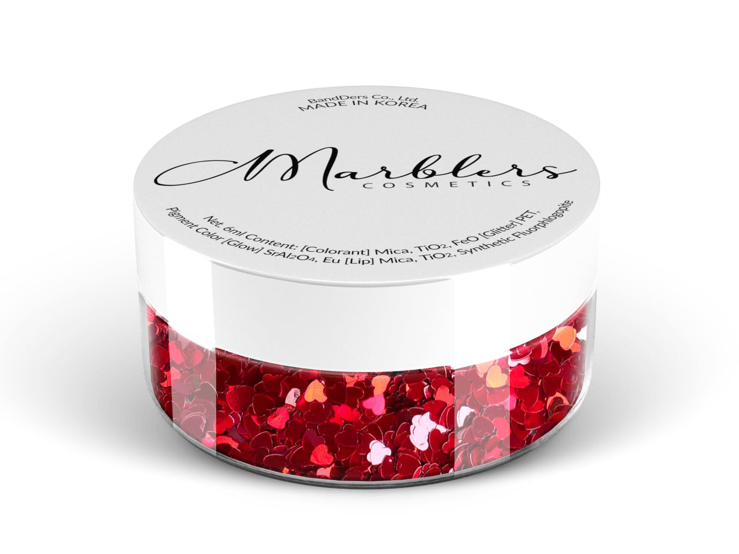 MARBLERS [Heart] Shape Glitter for Body & Face 0.11oz (3g) | Flake | Non-Toxic | Vegan | Cruelty-Free | Eyeshadow, Nail Polish, Nail Art | Festival Beauty & Personal Care MARBLERS