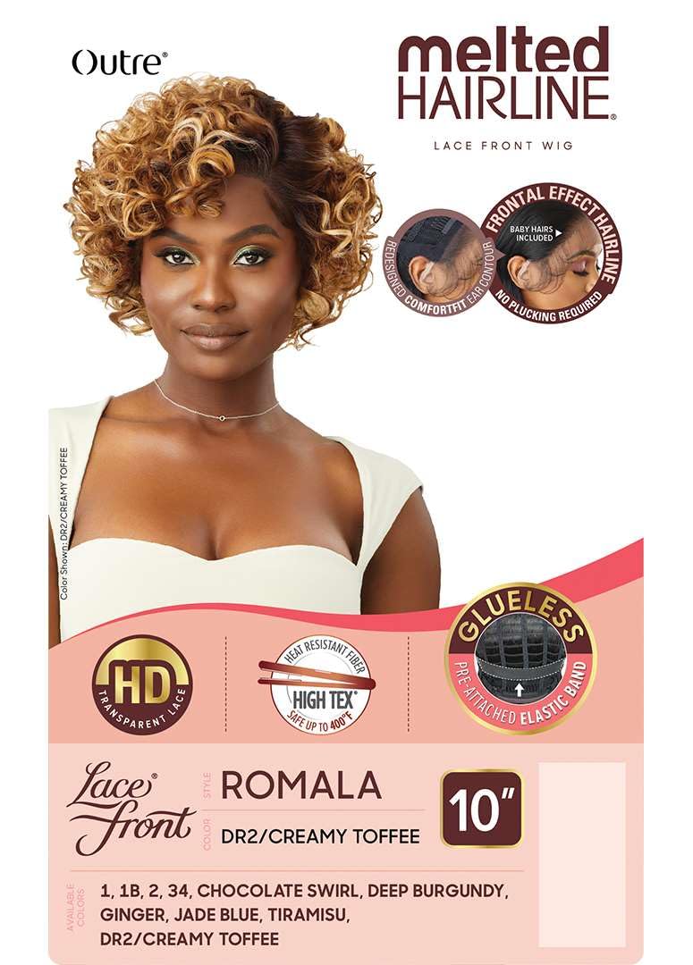Outre Lace Front Wig - Melted Hairline - Romala (JET BLACK 1)